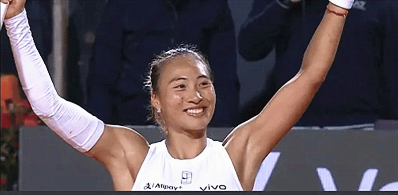 罗马站4强揭晓！中国占据1席，郑钦文PK美网冠军，冲击700万巨奖